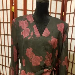 Maroon and Black 2 pc dress Set-C102